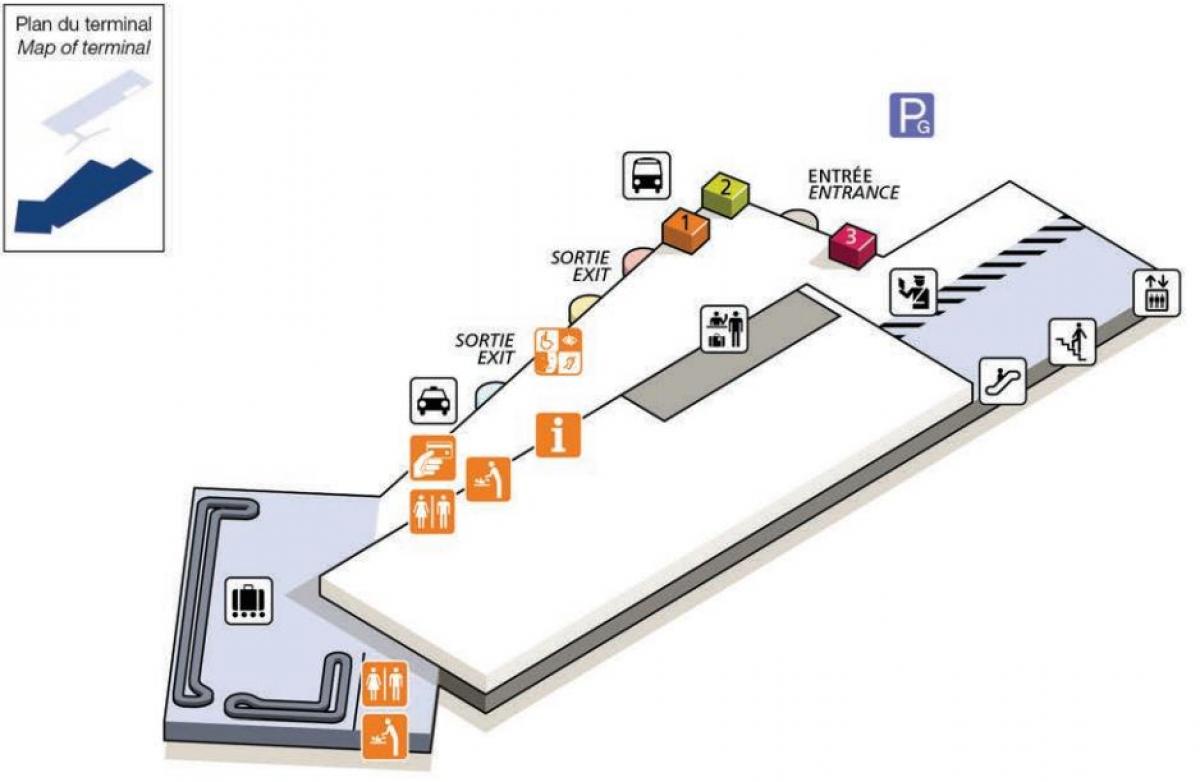 Mappa di aeroporto CDG terminal 2G