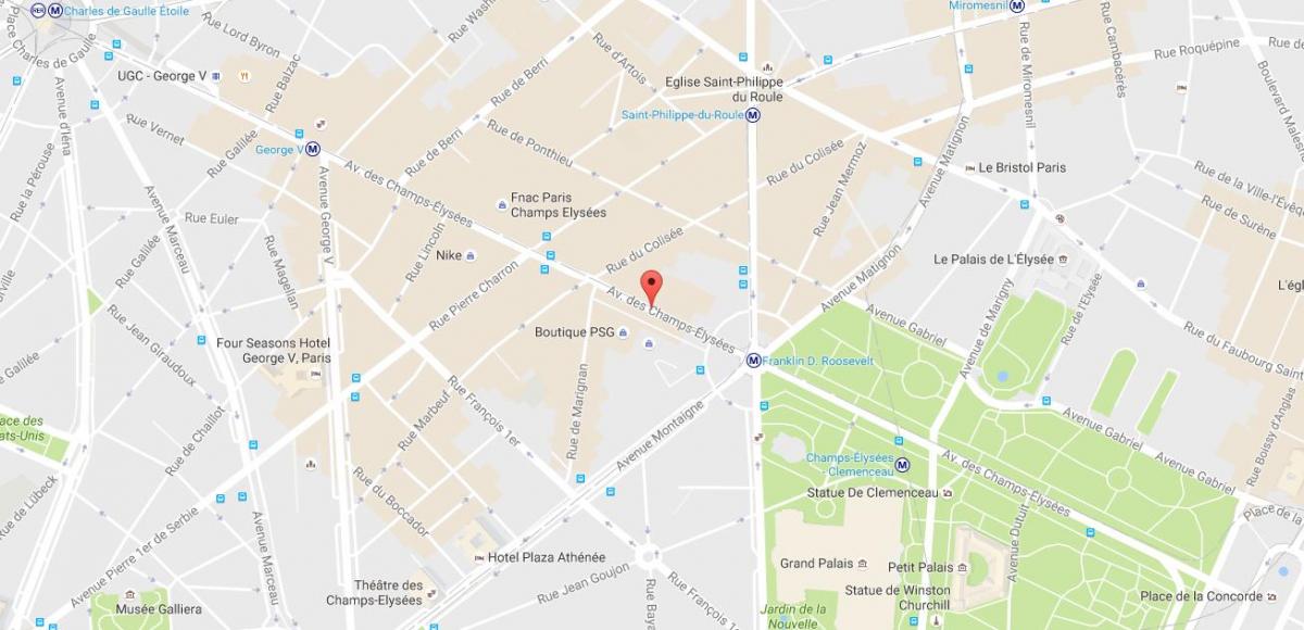 Mappa di Avenue des Champs-Élysées