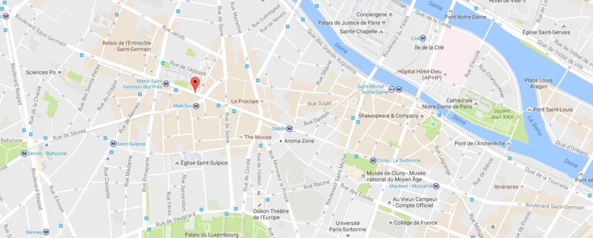 Mappa di Boulevard Saint-Germain