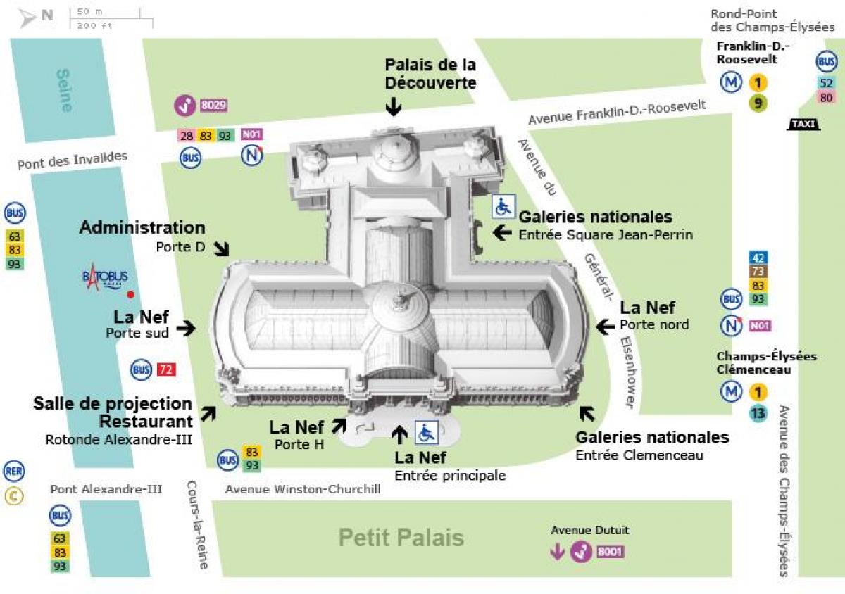 Mappa del Grand Palais