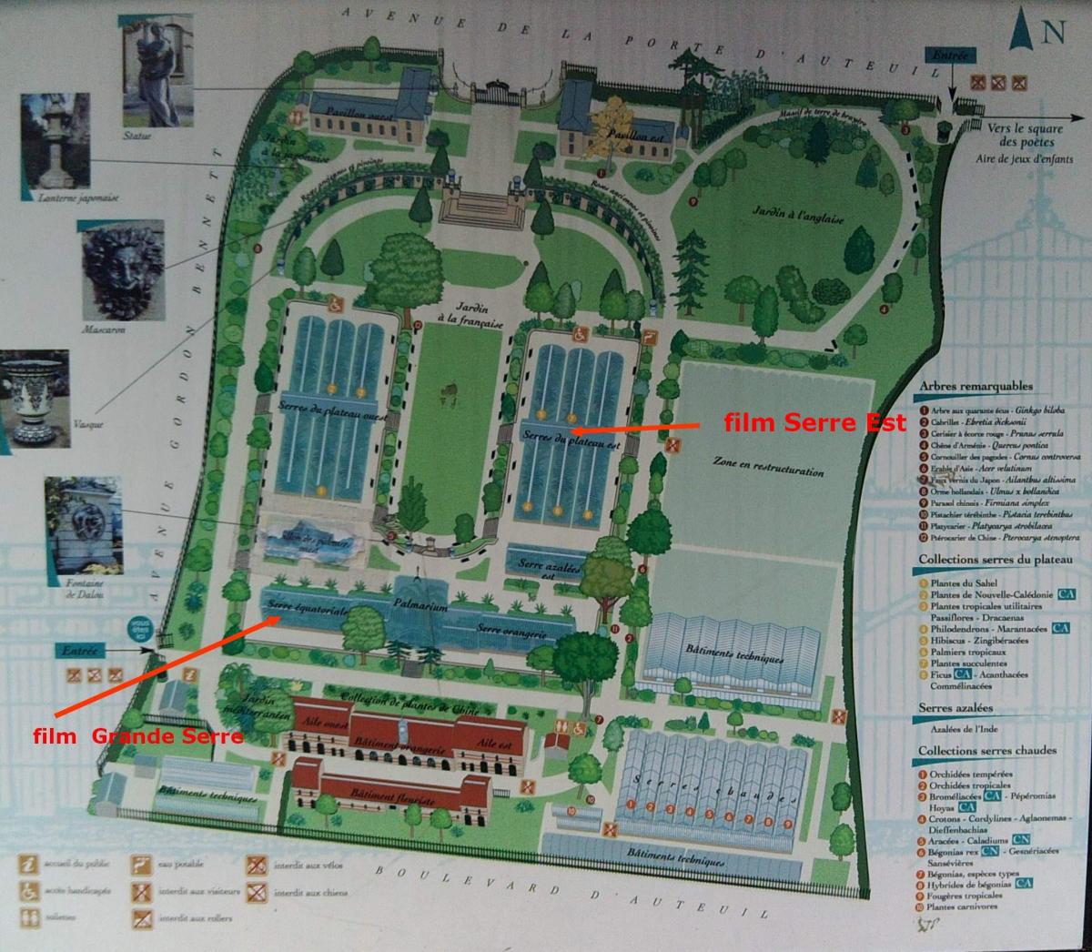 Mappa di Le Jardin des Serres d'Auteuil