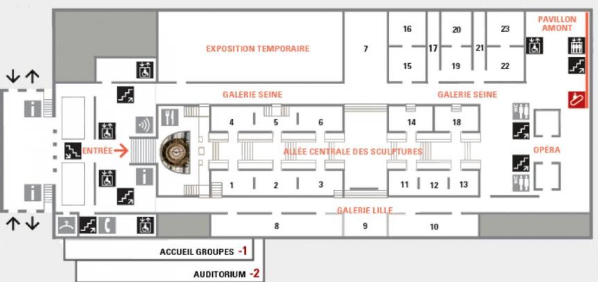 Mappa del Musée d'Orsay