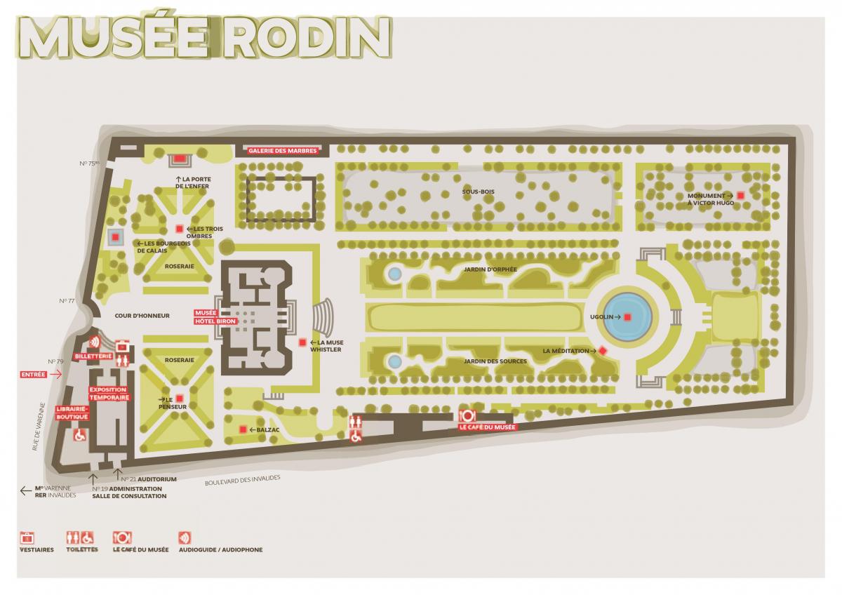 Mappa del Musée Rodin