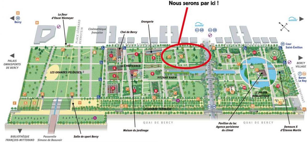 Mappa di Le Parc de Bercy