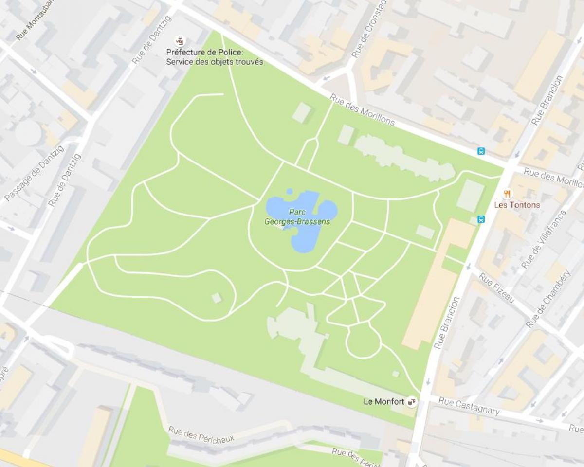 Mappa del parco-Georges Brassens