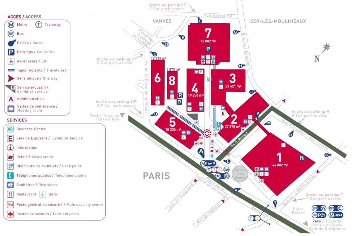 Mappa di Paris expo