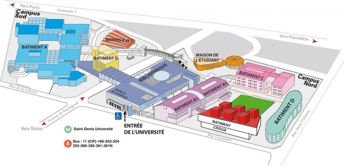 Mappa di Università Paris 8