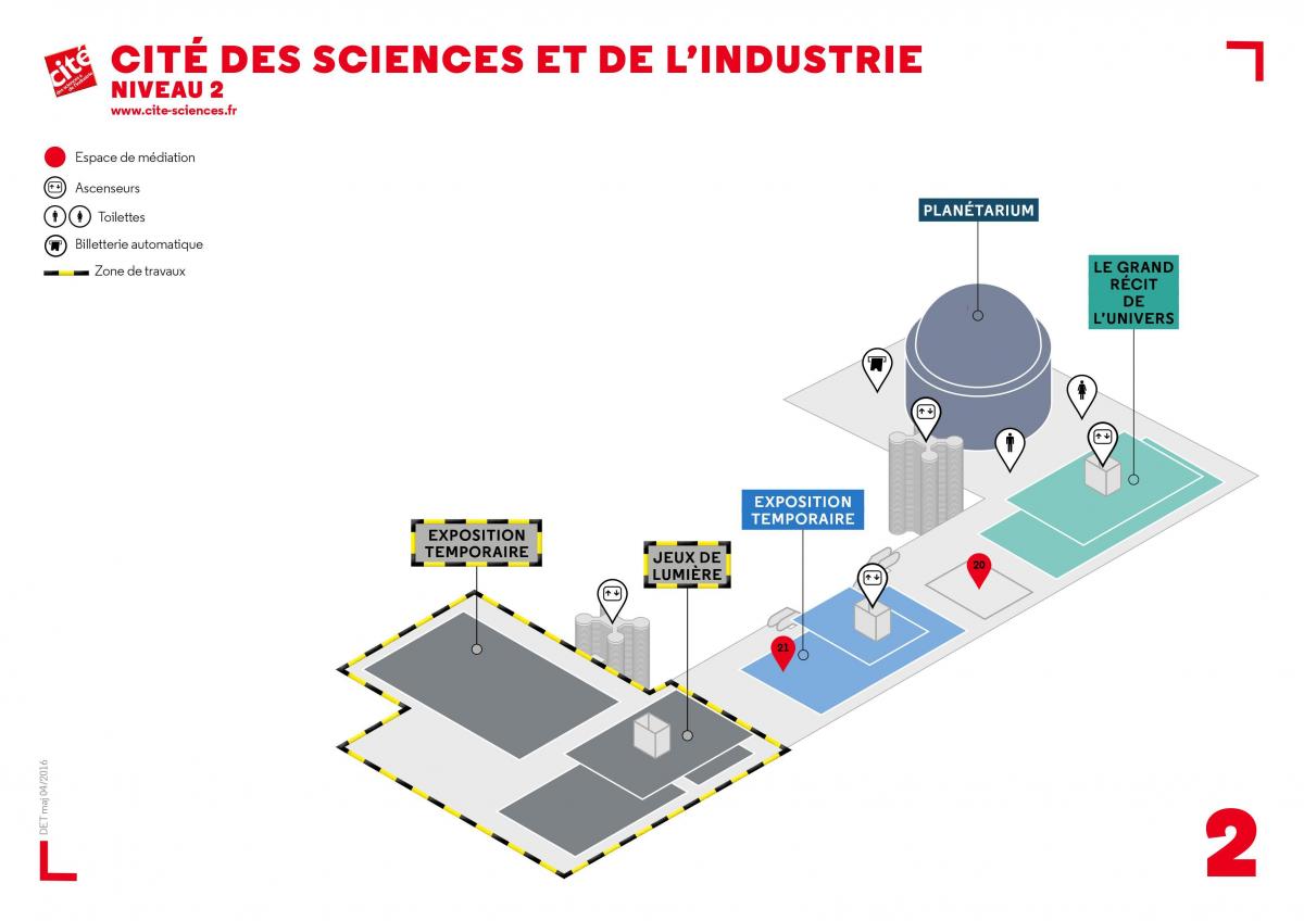 Mappa di La Cité des Sciences et de l'Industrie di Livello 2
