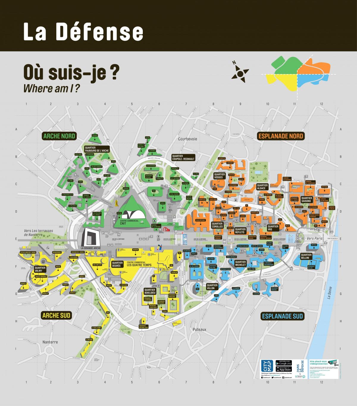 Mappa di La Défense