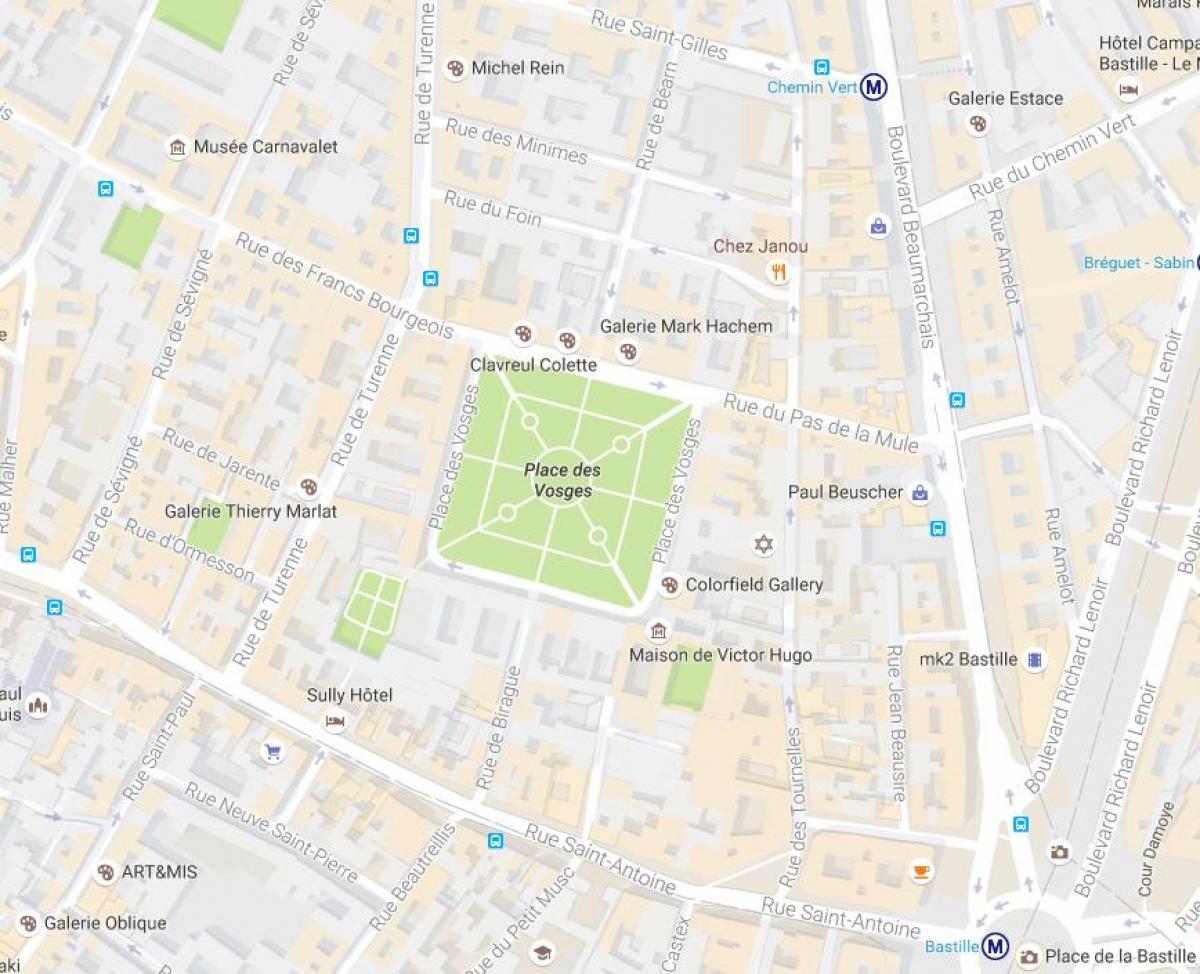 Mappa di La Place des Vosges