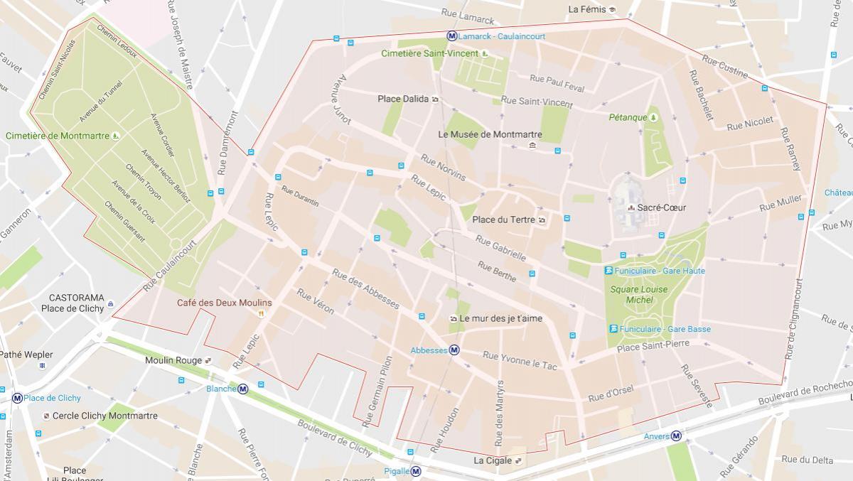 Mappa di Montmartre