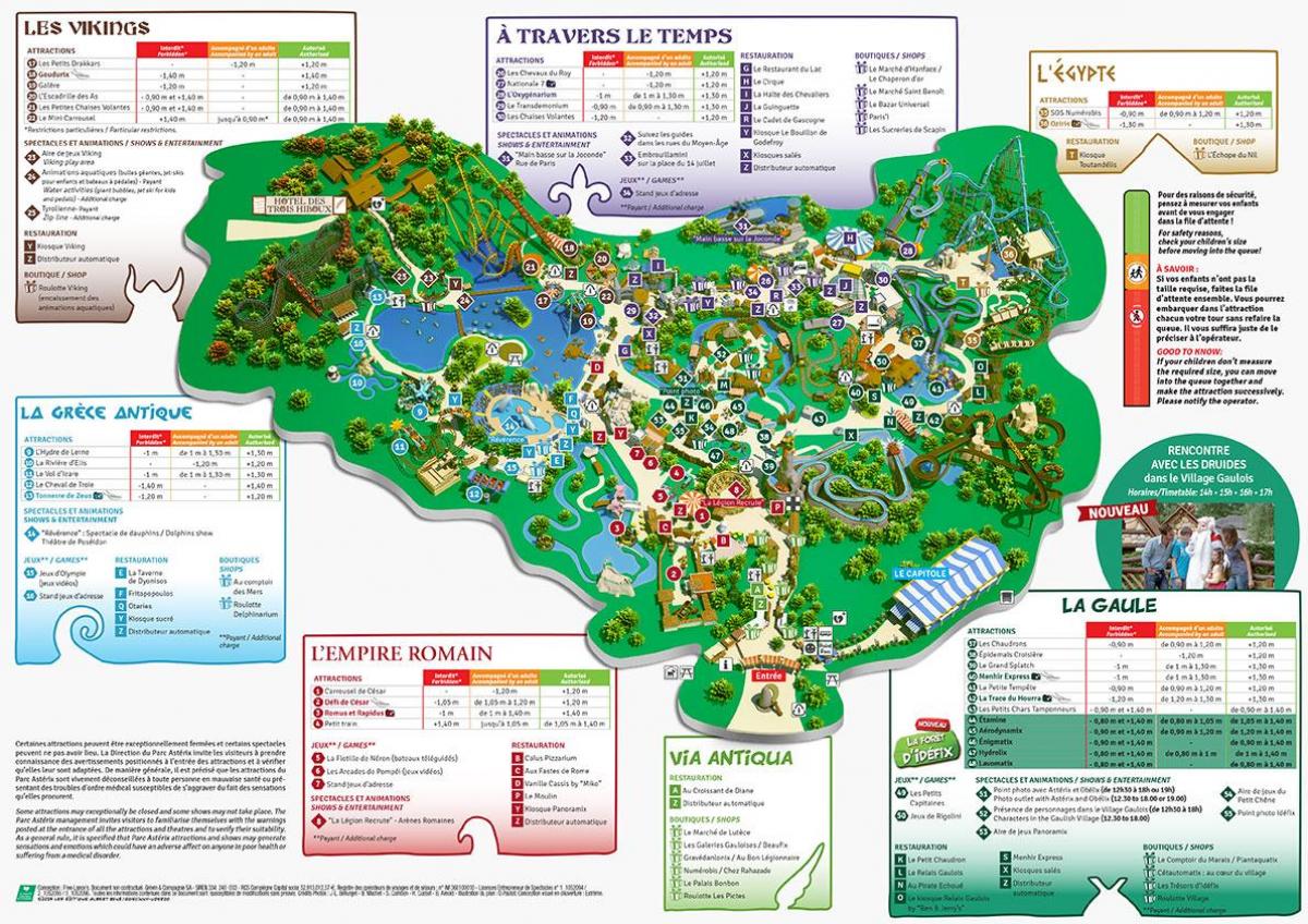 Mappa di parco di Asterix