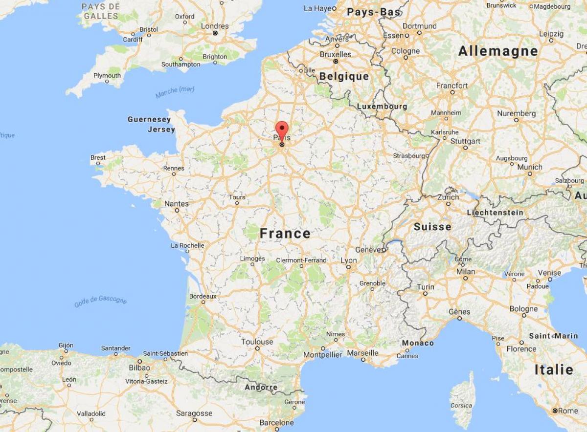 Mappa di parigi in Francia mappa