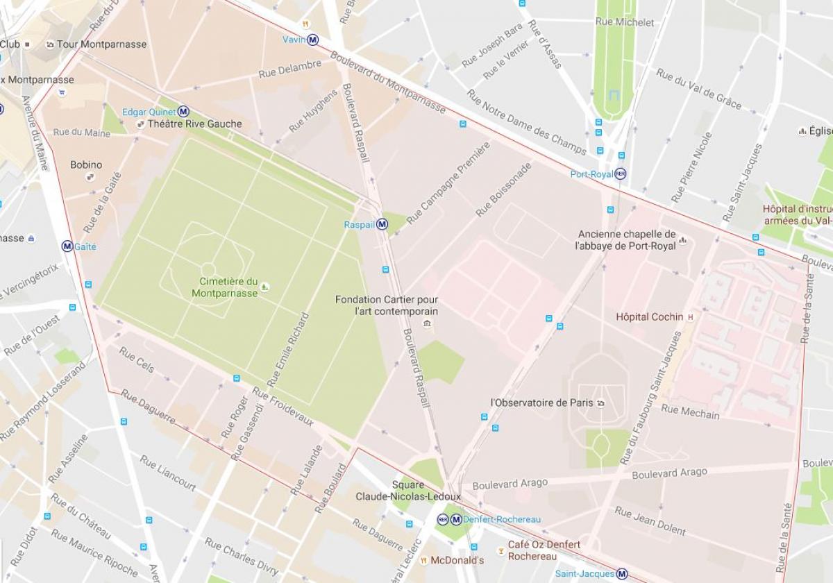 Mappa di Distretto di Montparnasse