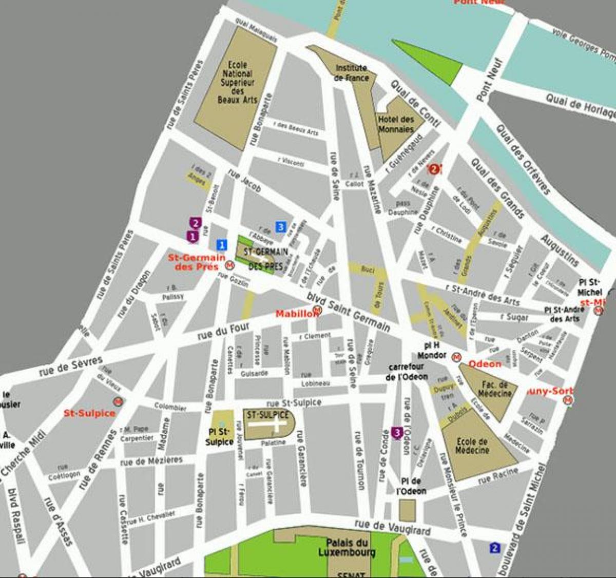 Mappa di Distretto di Saint-Germain-des-Pres