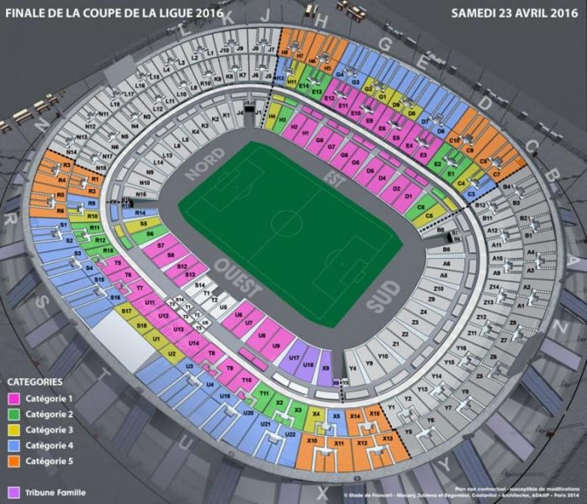 Mappa di Stade de France di Calcio