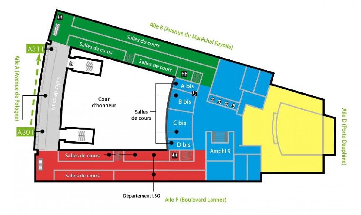Mappa di Università Dauphine - piano 3