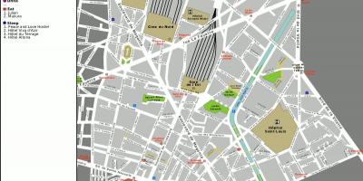 Mappa del 10 ° arrondissement di Parigi