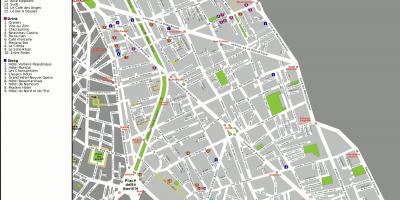 Mappa di 11 ° arrondissement di Parigi