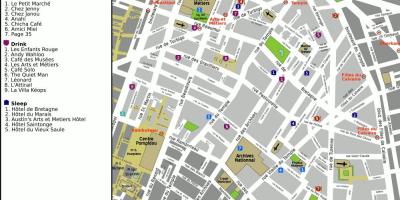 Mappa del 3 ° arrondissement di Parigi