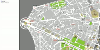 Mappa di 8 ° arrondissement di Parigi