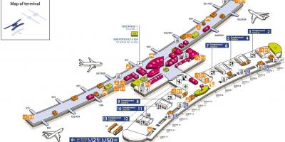 Mappa di aeroporto CDG terminal 2E