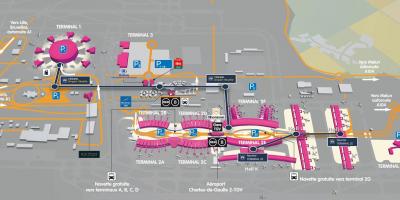 Mappa dell'aeroporto di Roissy