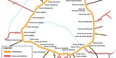 Mappa del Boulevard Périphérique