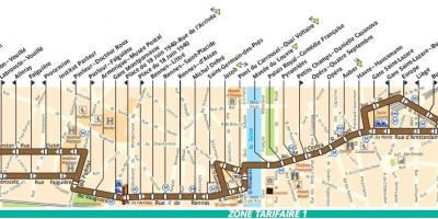 La mappa dei bus Parigi linea 95