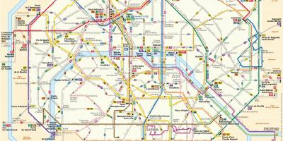 La mappa dei bus RATP