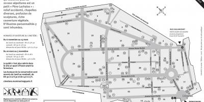 Mappa del Cimitero di Montmartre
