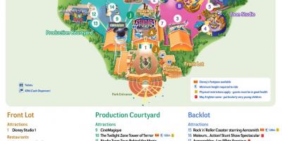 La mappa dei Disney Studios