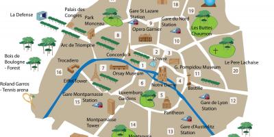 La mappa dei musei di Parigi
