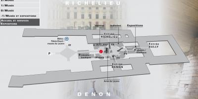 Mappa di Museo del Louvre, Il Livello -2