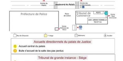 Mappa del palazzo di Giustizia di Parigi