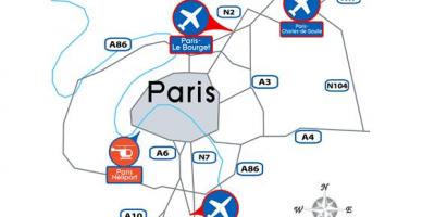 Mappa dell'aeroporto di Parigi