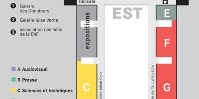 Mappa della Bibliothèque nationale de France - piano 1