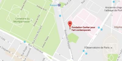 Mappa della Fondation Cartier