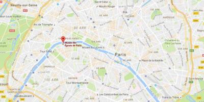 Mappa di Parigi fogne