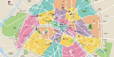 Mappa di Parigi intramurale