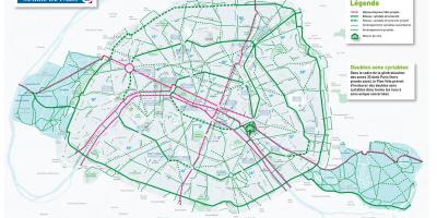 Mappa di Parigi in bicicletta