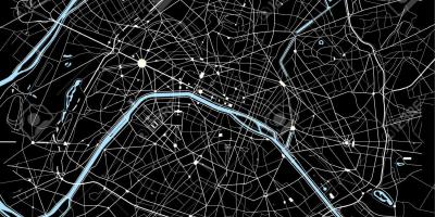 Mappa di Parigi in Bianco e Nero
