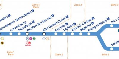 Mappa della RER B
