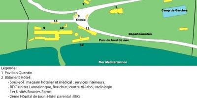 Mappa di San Salvadour ospedale