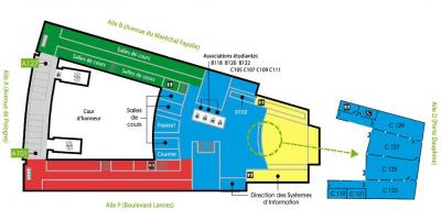 Mappa di Università Dauphine - piano 1