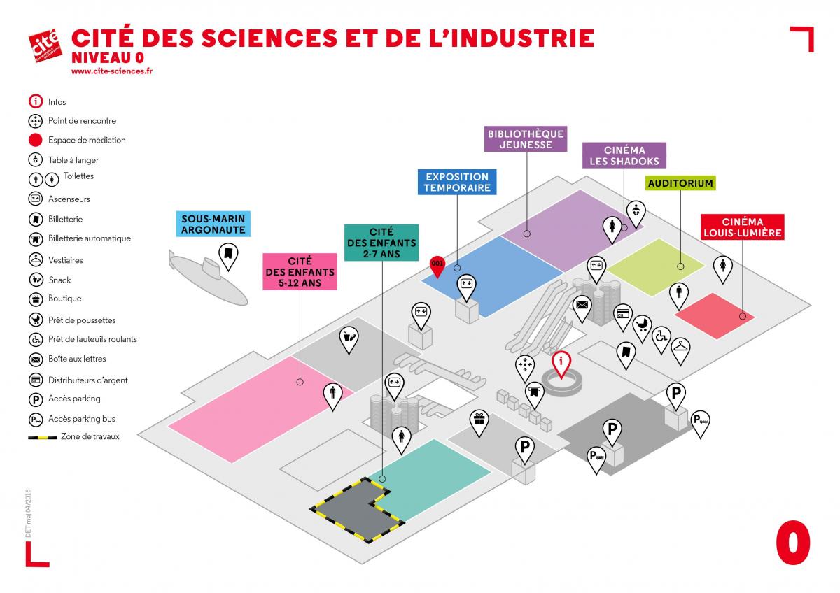 Mappa di La Cité des Sciences et de l'Industrie