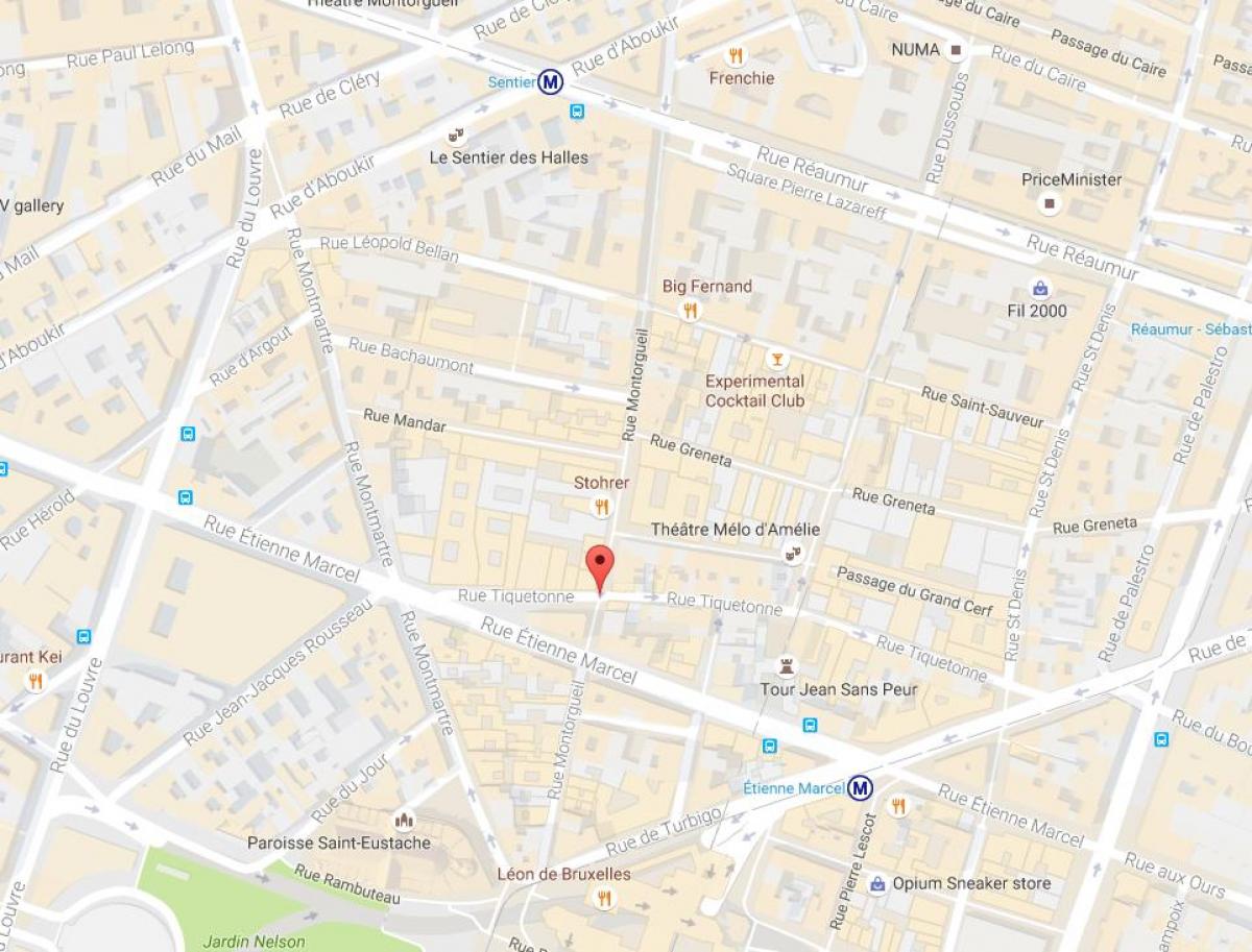 Mappa di La rue Montorgueil