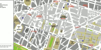 Mappa di 2 ° arrondissement di Parigi