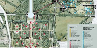 La mappa dei Giardini di Versailles