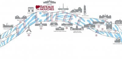 Mappa di Parigi fly barche